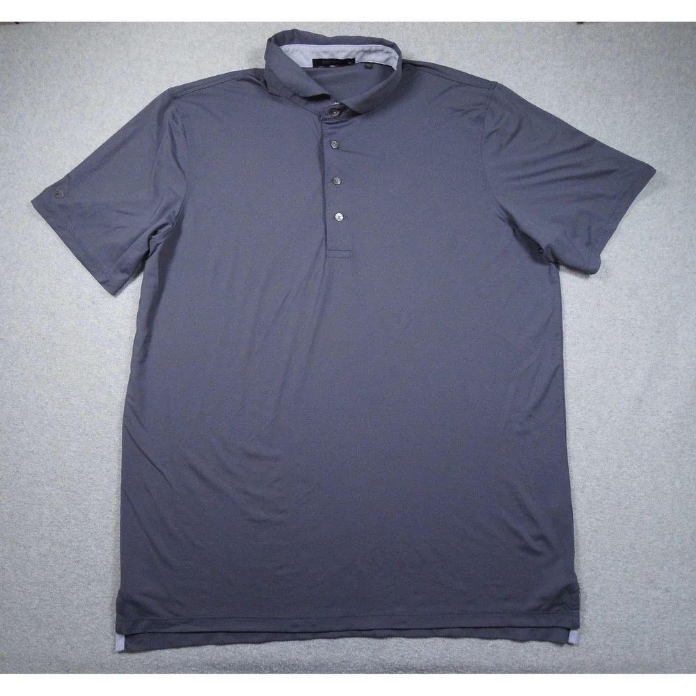Greyson Polo Shirt Mens XL Gray Short Sleeve Golf Stretch Adult Collared